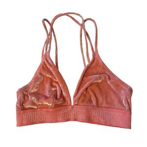 Victoria's Secret PINK | Pink Velvet Strappy Back Unlined Bra Size XS